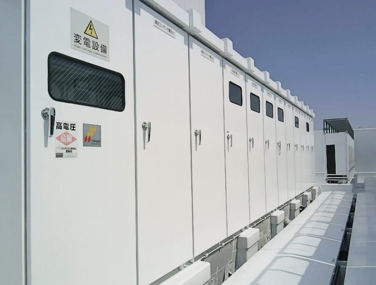 遮熱コーティングを施工した屋外設備